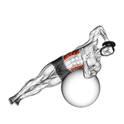 weighted side bend (on stability ball) animación