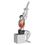 band close-grip pulldown animación