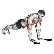 band close-grip push-up animación