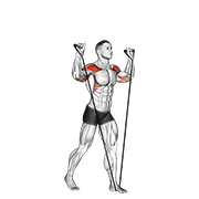 band shoulder press animación