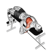 cable decline one arm press animación