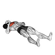 kettlebell one arm floor press animación