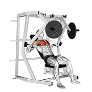 lever decline chest press animación