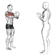 medicine ball chest pass animación