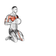 medicine ball chest push single response animación