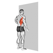 one arm against wall animación