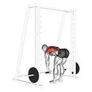 smith bent over row animación