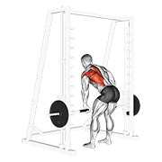 smith one arm row animación