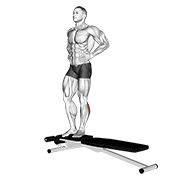 box jump down with one leg stabilization animación