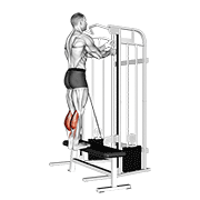 cable standing calf raise animación