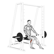 smith seated one leg calf raise animación