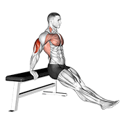bench dip on floor animación