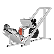 sled 45 degrees one leg press animación