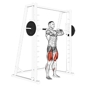 smith front squat (clean grip) animación
