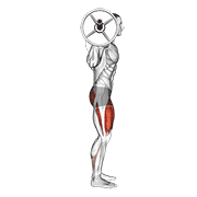 barbell full squat (side pov) animación