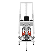 sled 45в° leg press (back pov) animación