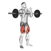 barbell full zercher squat animación