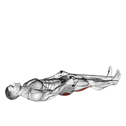 reclining big toe pose with rope animación