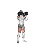 dumbbell push press animación