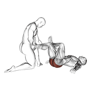 assisted lying gluteus and piriformis stretch animación