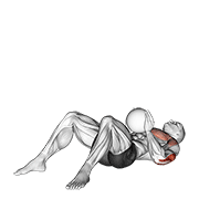medicine ball supine chest throw animación