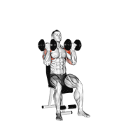 dumbbell arnold press animación
