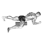 roller hip stretch animación