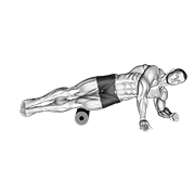 roller side lat stretch animación