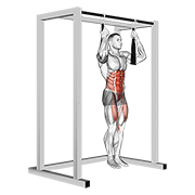 arm slingers hanging straight legs animación