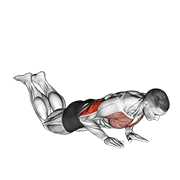 close-grip push-up (on knees) animación