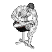 seated piriformis stretch animación
