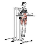 twisted leg raise (female) animación