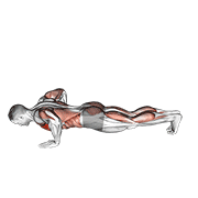 modified hindu push-up (male) animación