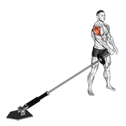 landmine lateral raise animación