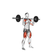 barbell thruster animación