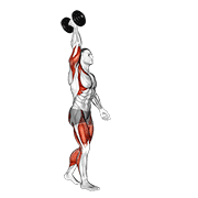 dumbbell single arm overhead carry animación