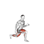 lunge with jump animación