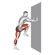 high knee against wall animación