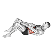 knee touch crunch animación