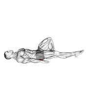 single leg bridge with outstretched leg animación