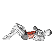 sit-up with arms on chest animación