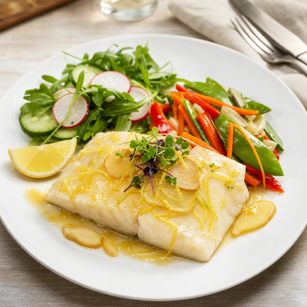 Filete de Pescado Blanco al Jengibre y Limón