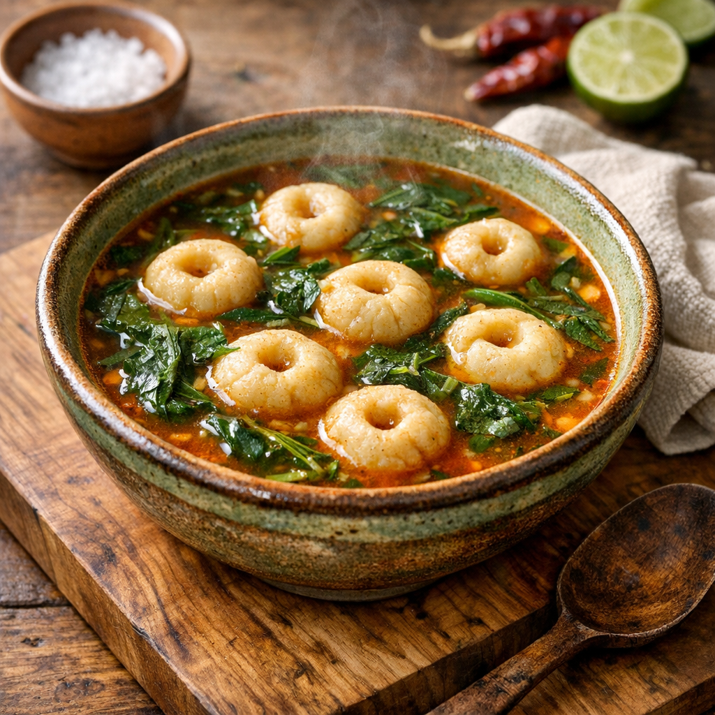 Sopa de Chepiles con Chochoyotes