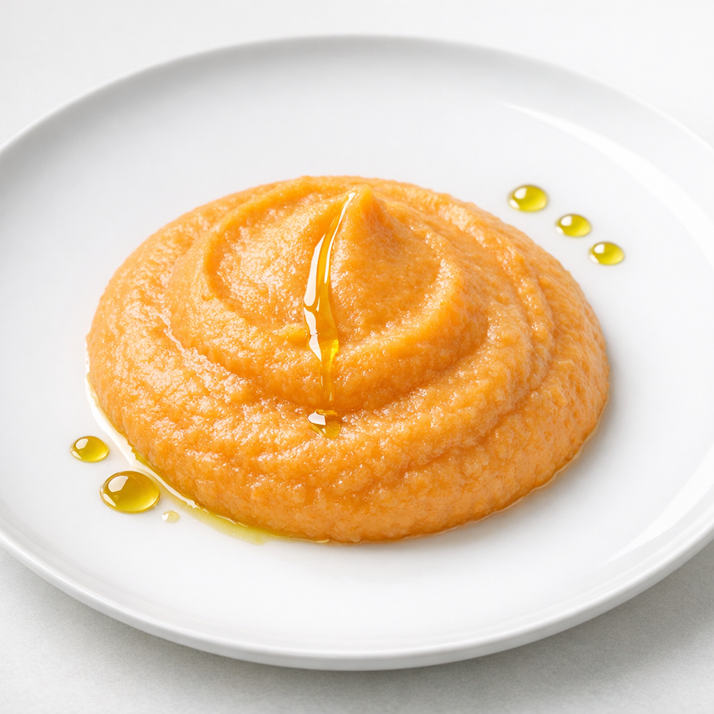 Puré de Zanahoria y Chayote al Vapor con Oliva