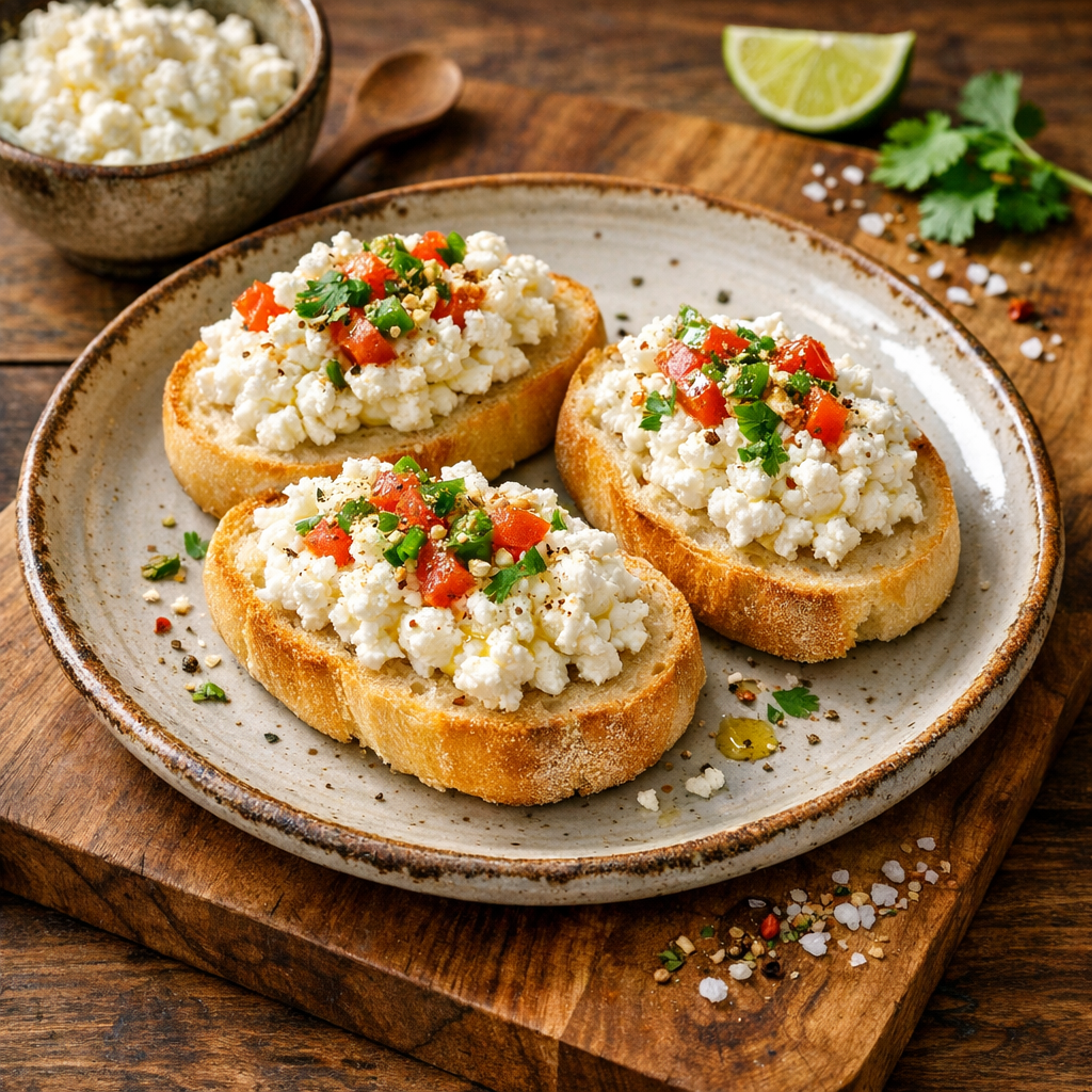 Molletitos en Pan Blanco con Requesón