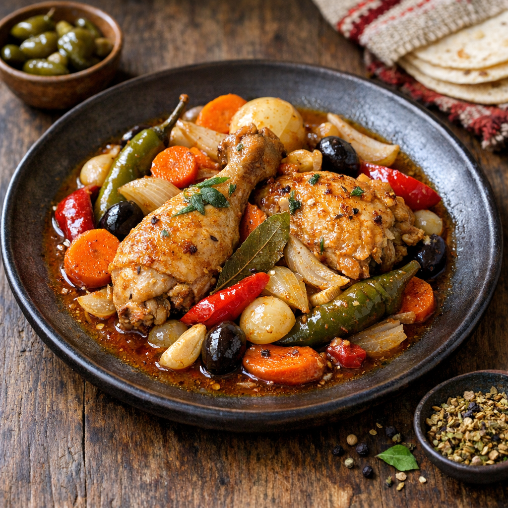 Escabeche Oriental de Pollo Oaxaqueño