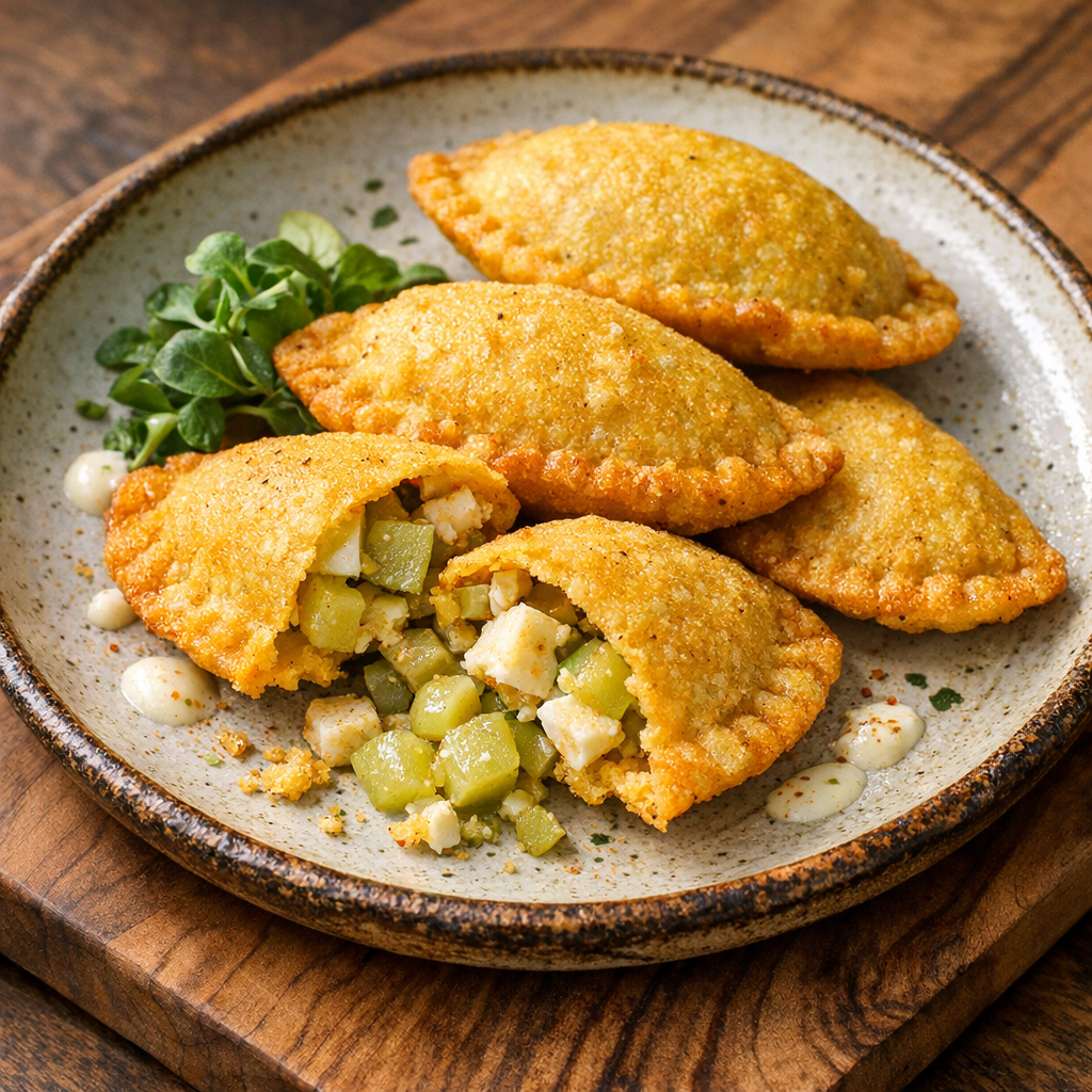 Empanaditas de Maíz Rellenas de Chayote y Panela