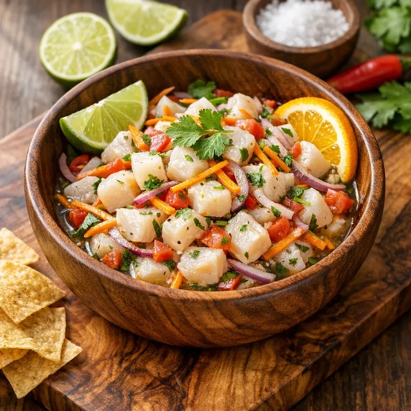 Ceviche Nayarita de Pescado con Zanahoria