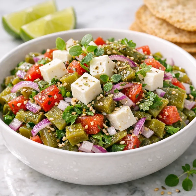 Ensalada Fría de Nopales con Orégano y Limón