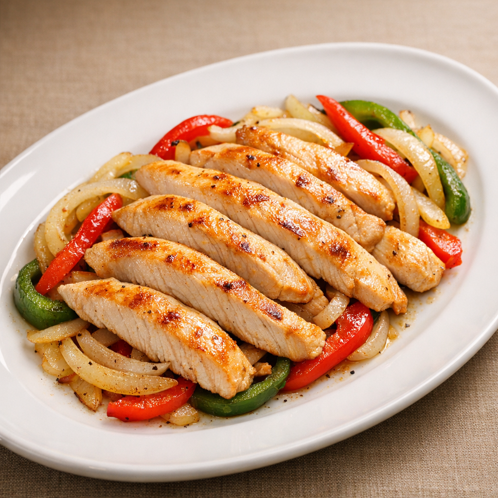 Fajitas de Pechuga de Pavo Magra al Comal